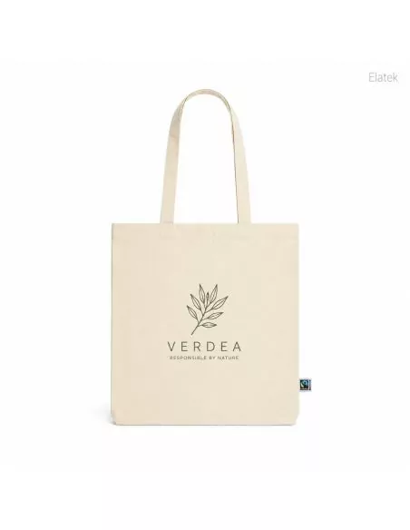 Bolsa personalizada Fairtrade 100% algodón 180 g/m² Elatek
