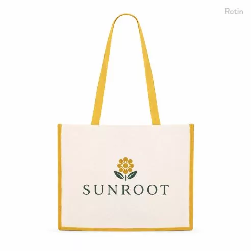 Bolsa algodón yute laminada Rotin personalizable