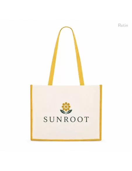 Bolsa algodón yute laminada Rotin personalizable
