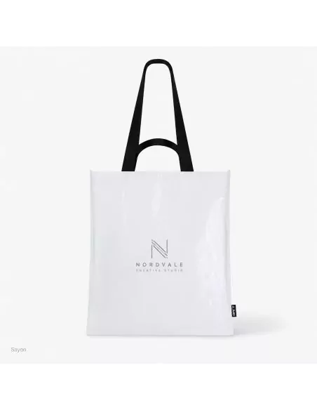 Sayon Customizable Laminated Short-Handle RPET Bag