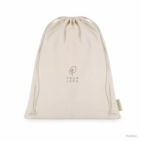 Recycled Cotton Customizable Drawstring Bag Nubiox