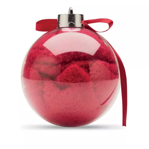 Santa socks in bauble ornament SNUG M