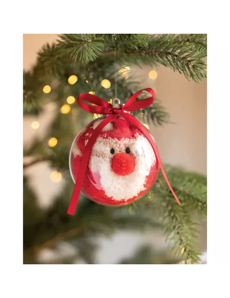 Santa socks in bauble ornament SNUG M