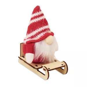 Gnomo en trineo de madera FROSTY SLEIGH