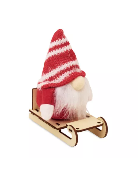 Gnomo en trineo de madera FROSTY SLEIGH