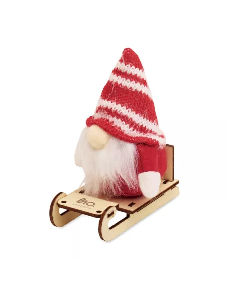 Gnomo en trineo de madera FROSTY SLEIGH