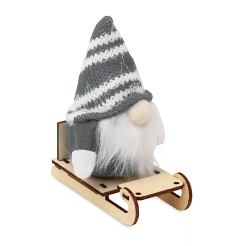 Gnomo en trineo de madera FROSTY SLEIGH