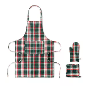 Set cocina algodón a cuadros SANTAPRON
