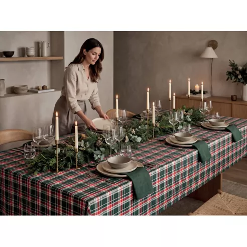 Chequer cotton tablecloth set SANTABLE