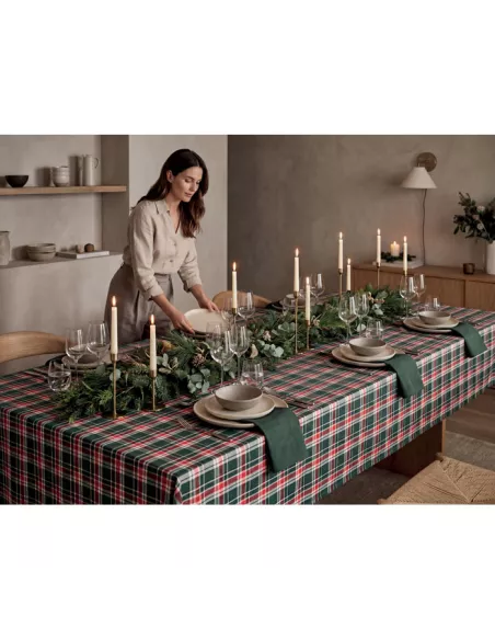 Chequer cotton tablecloth set SANTABLE