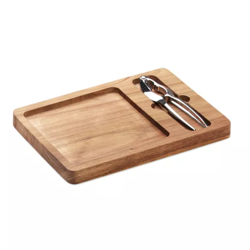 Set cascanueces de acacia NUTPLATE