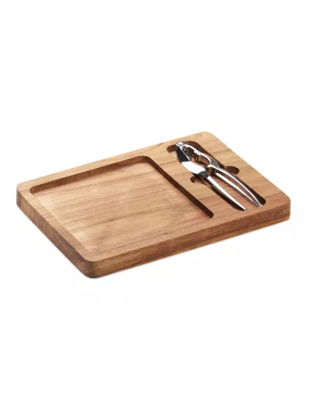 Set cascanueces de acacia NUTPLATE