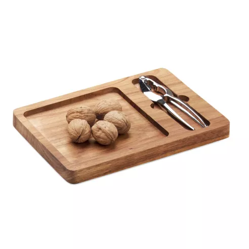 Set cascanueces de acacia NUTPLATE