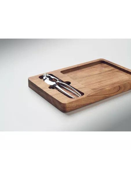 Set cascanueces de acacia NUTPLATE