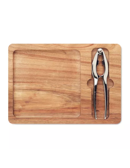 Set cascanueces de acacia NUTPLATE