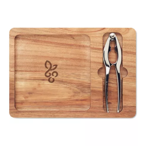 Set cascanueces de acacia NUTPLATE