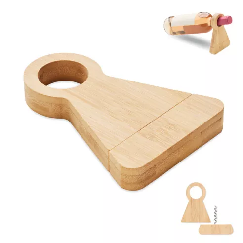 Soporte y abrebotellas bambú STANDTURN