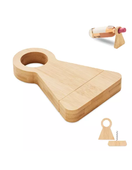 Soporte y abrebotellas bambú STANDTURN