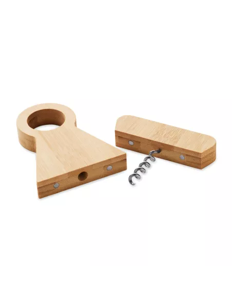 Soporte y abrebotellas bambú STANDTURN