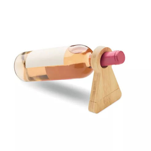 Bamboo bottle stand & opener STANDTURN
