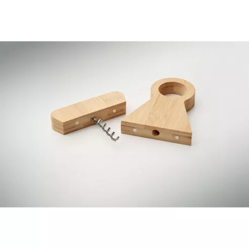 Soporte y abrebotellas bambú STANDTURN