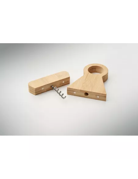 Soporte y abrebotellas bambú STANDTURN