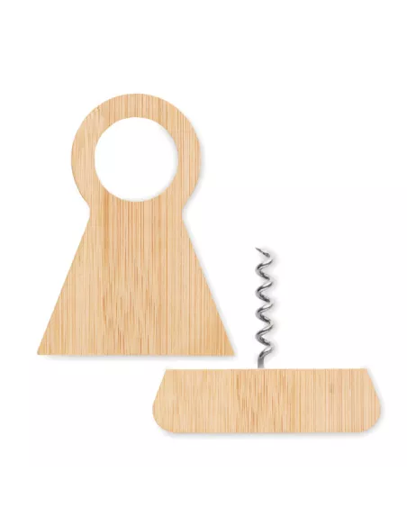 Bamboo bottle stand & opener STANDTURN