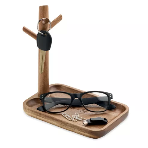 Acacia wood key tray holder BRANCA