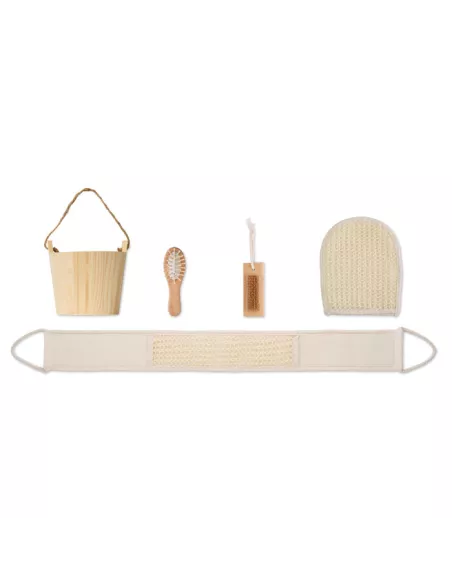 Bath gift set in wooden bucket SELFCARE