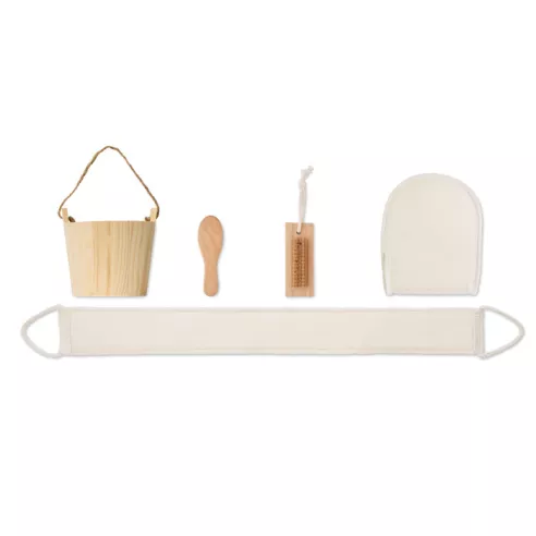 Bath gift set in wooden bucket SELFCARE