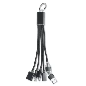 5-in-1 charging cable keyring HUBLUE