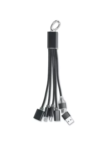 5-in-1 charging cable keyring HUBLUE
