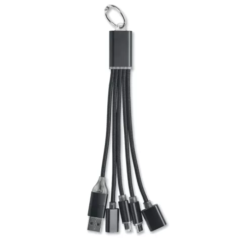 5-in-1 charging cable keyring HUBLUE
