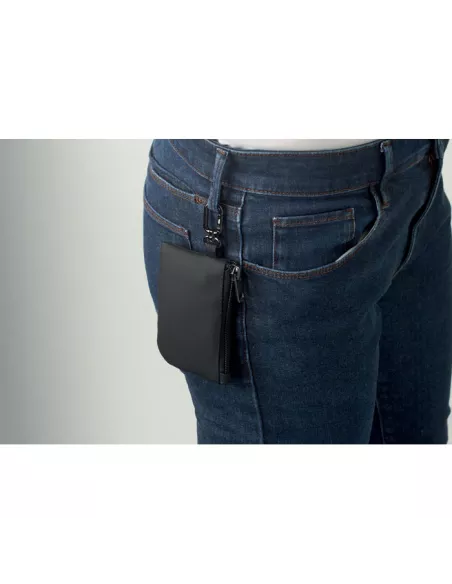 Cartera llavero PU y mosquetón GUARDO