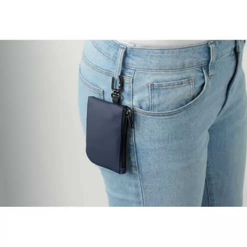 Cartera llavero PU y mosquetón GUARDO