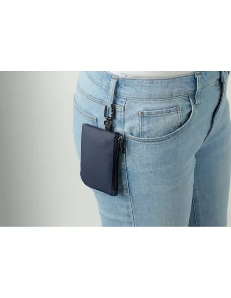 Cartera llavero PU y mosquetón GUARDO
