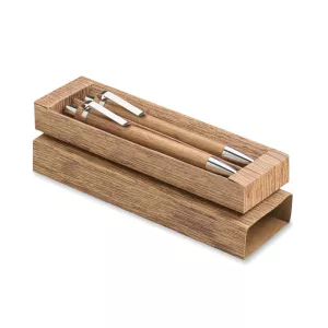 Acacia wood pen and pencil set JAKARTA SET