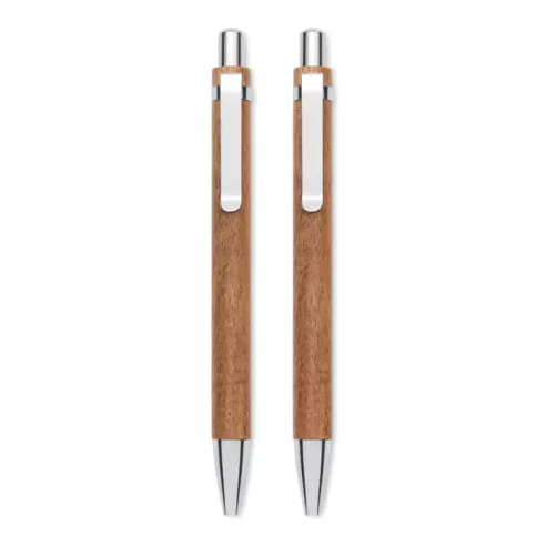 Acacia wood pen and pencil set JAKARTA SET