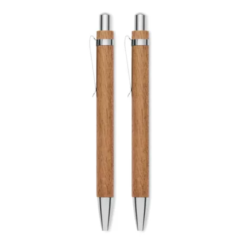 Acacia wood pen and pencil set JAKARTA SET