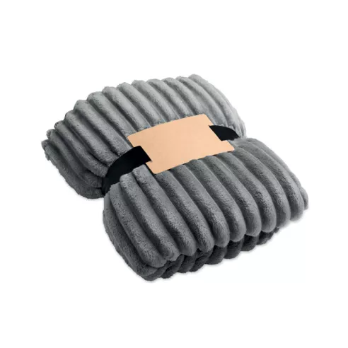 RPET fleece striped blanket NIEVE