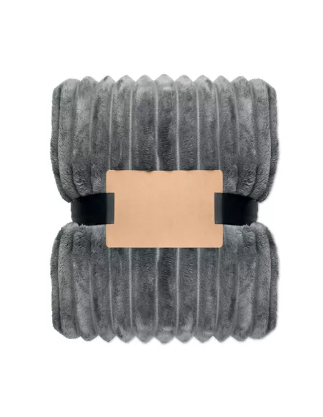 RPET fleece striped blanket NIEVE