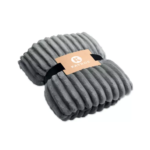 RPET fleece striped blanket NIEVE
