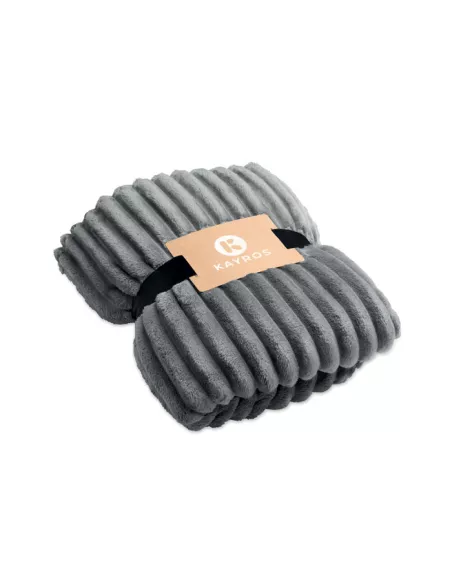 RPET fleece striped blanket NIEVE
