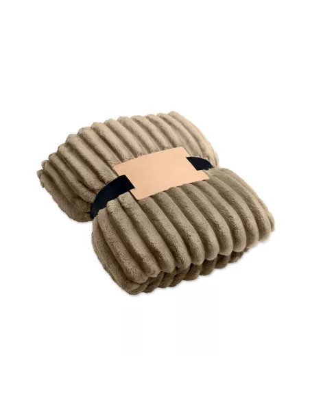RPET fleece striped blanket NIEVE