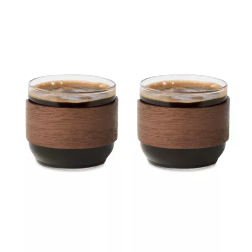 Coffee glass set walnut grip BOGOTA SET
