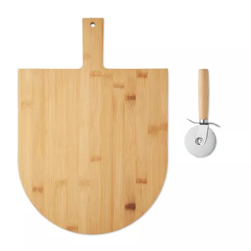 Bamboo pizza board & cutter NAPOLITANA