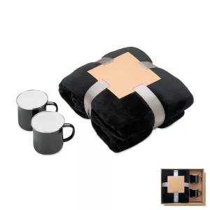 Juego de manta polar y 2 tazas AGRADABLE