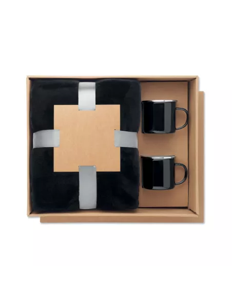 Juego de manta polar y 2 tazas AGRADABLE