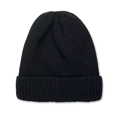 Knitted beanie with cuff PUNTOS