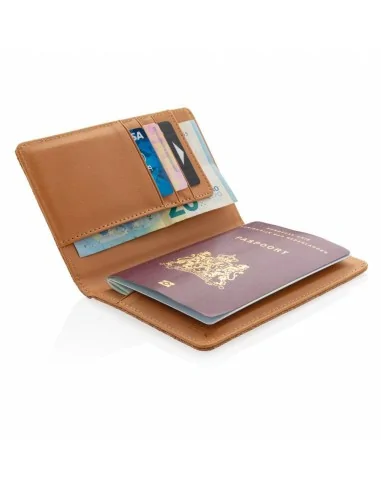 Soporte pasaporte ECO corcho RFID -...